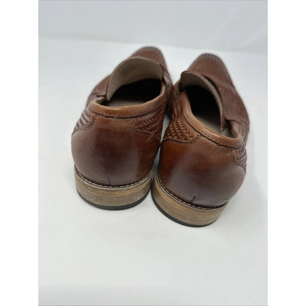 Stacy Adams Men's Shoes Size 11M‎ Belfair Moc Toe Penny Loafers Cognac 25165-221